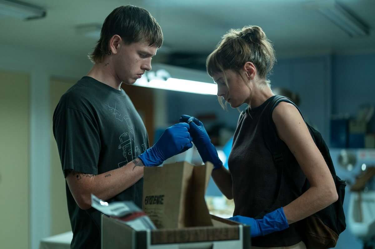 A still from A Murder at the End of the World Episode 4.