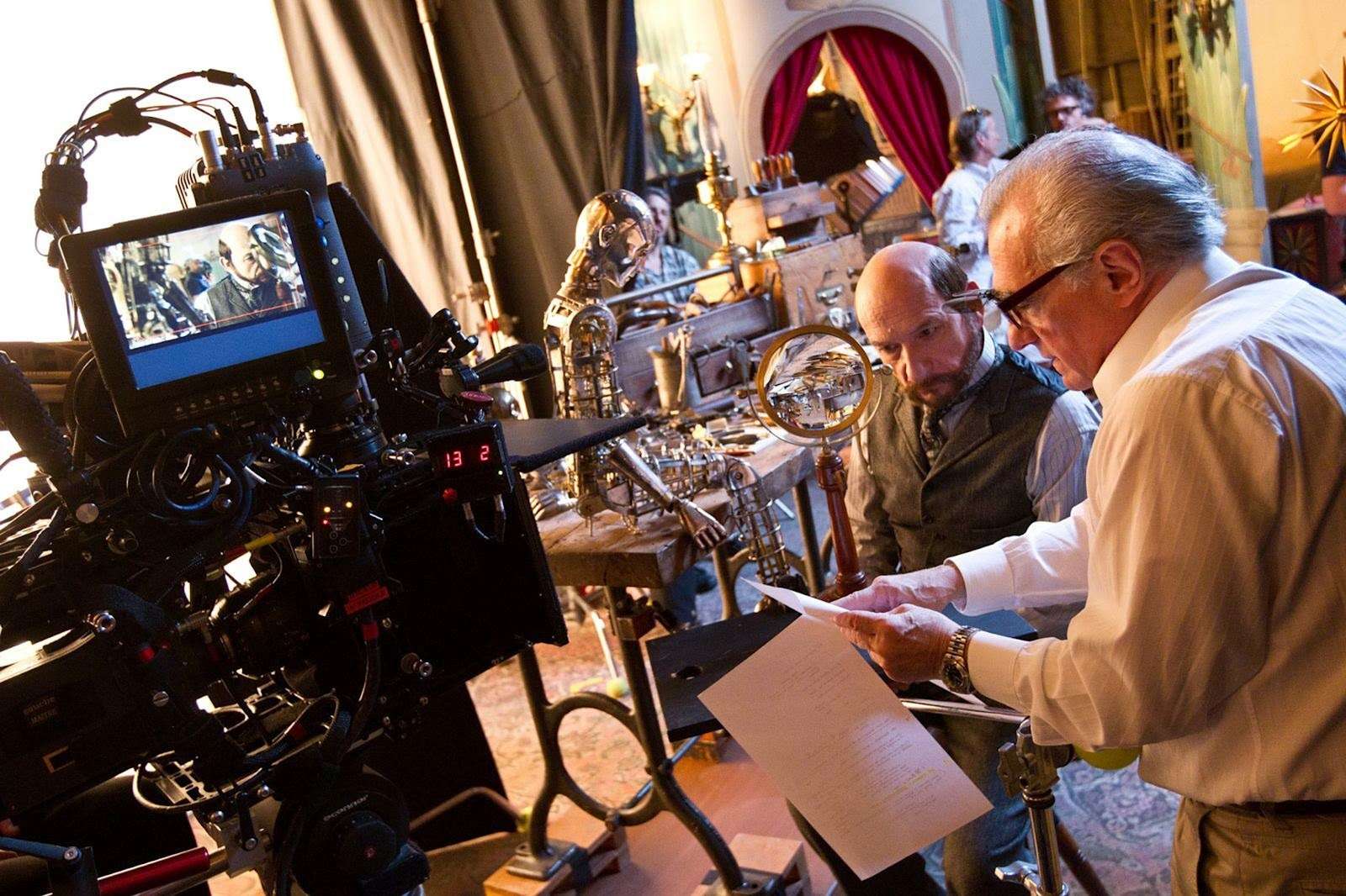 Martin Scorsese filming Hugo