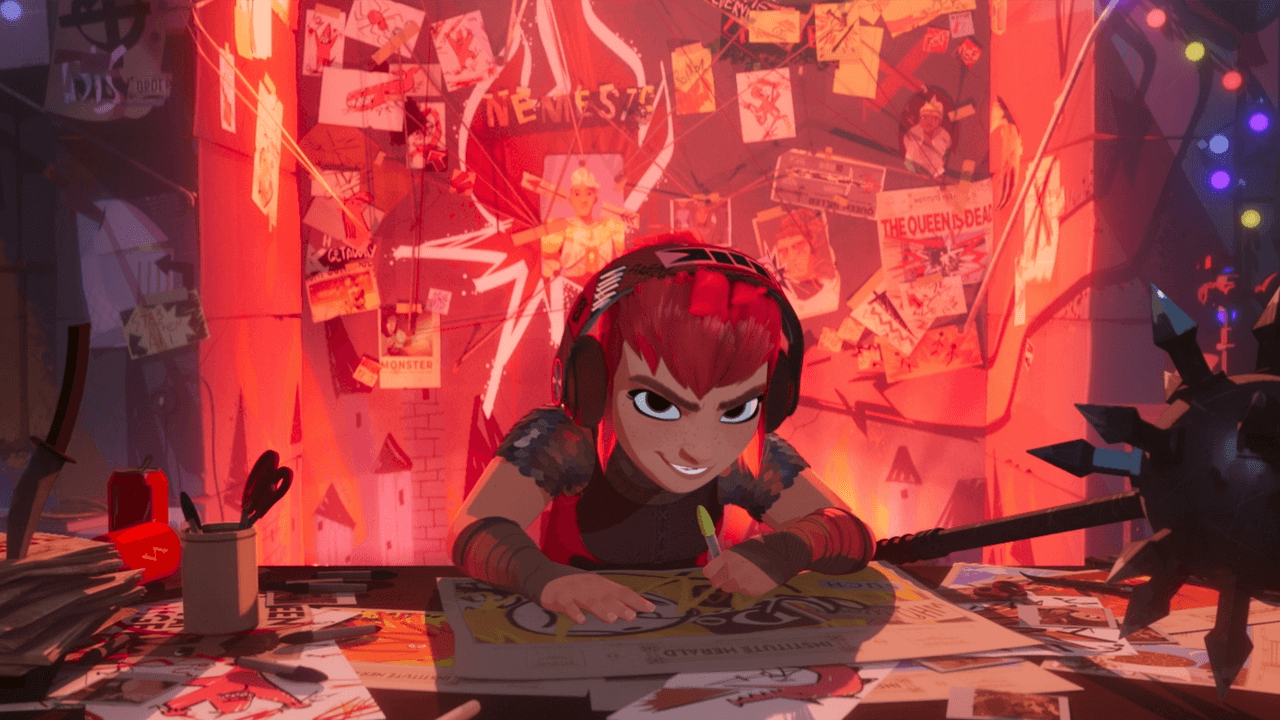 A still from Nimona (2023). 