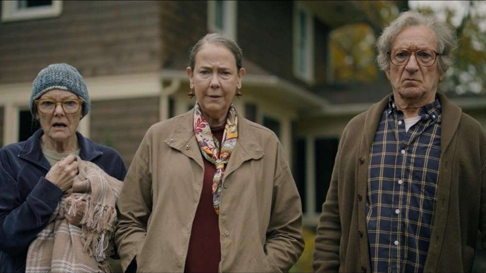 Ben Kingsley, Jane Curtin, and Harriet Sansom Harris in Jules (2023)