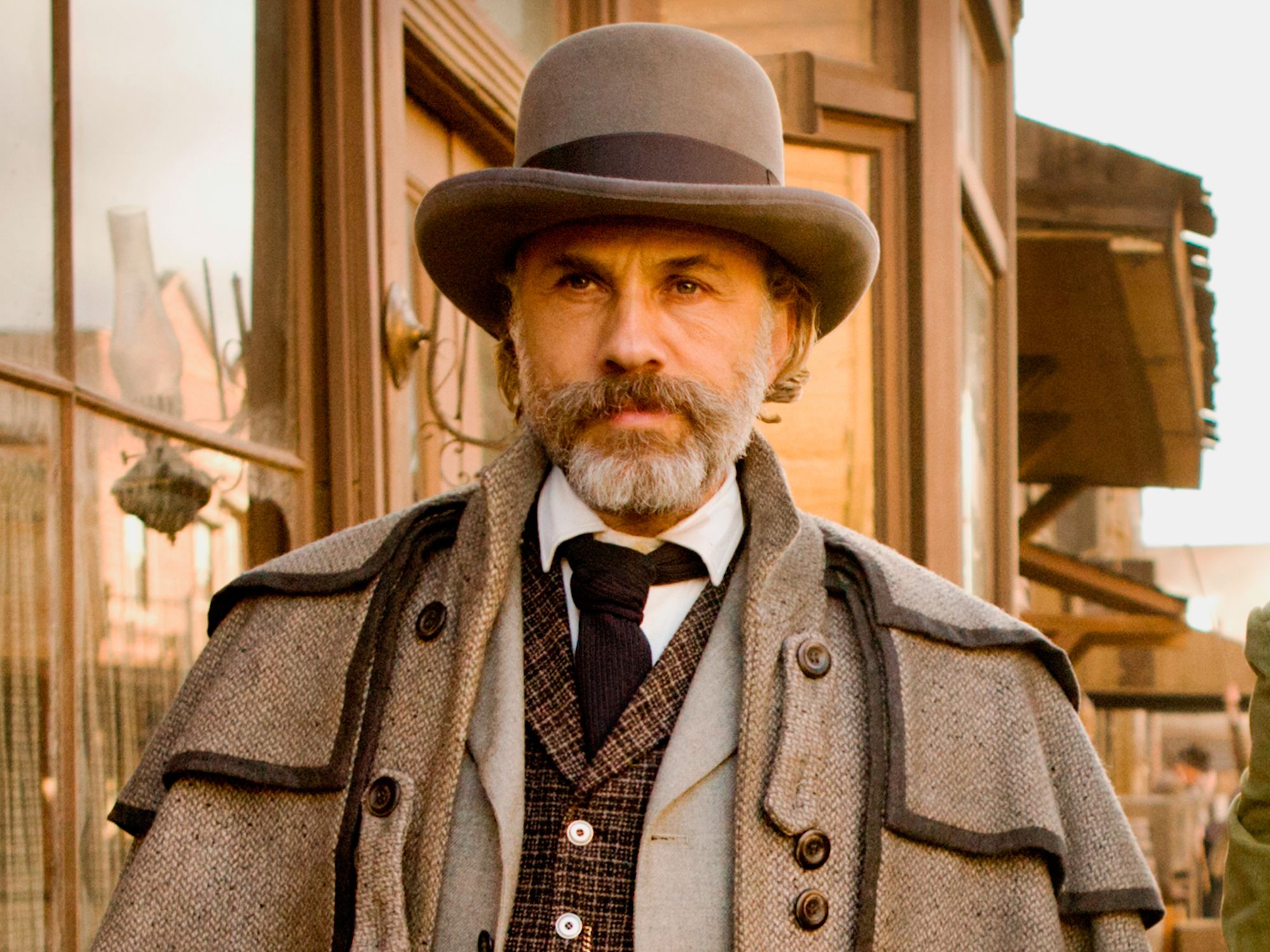 Christoph Waltz as Dr. King Schultz in Django Unchained (2012). 