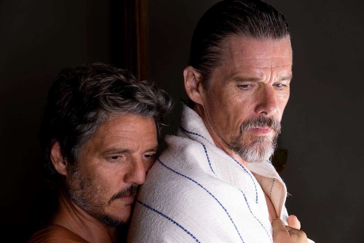 Ethan Hawke & Pedro Pascal in Pedro Almodóvar's Strange Way Of Life (2023)