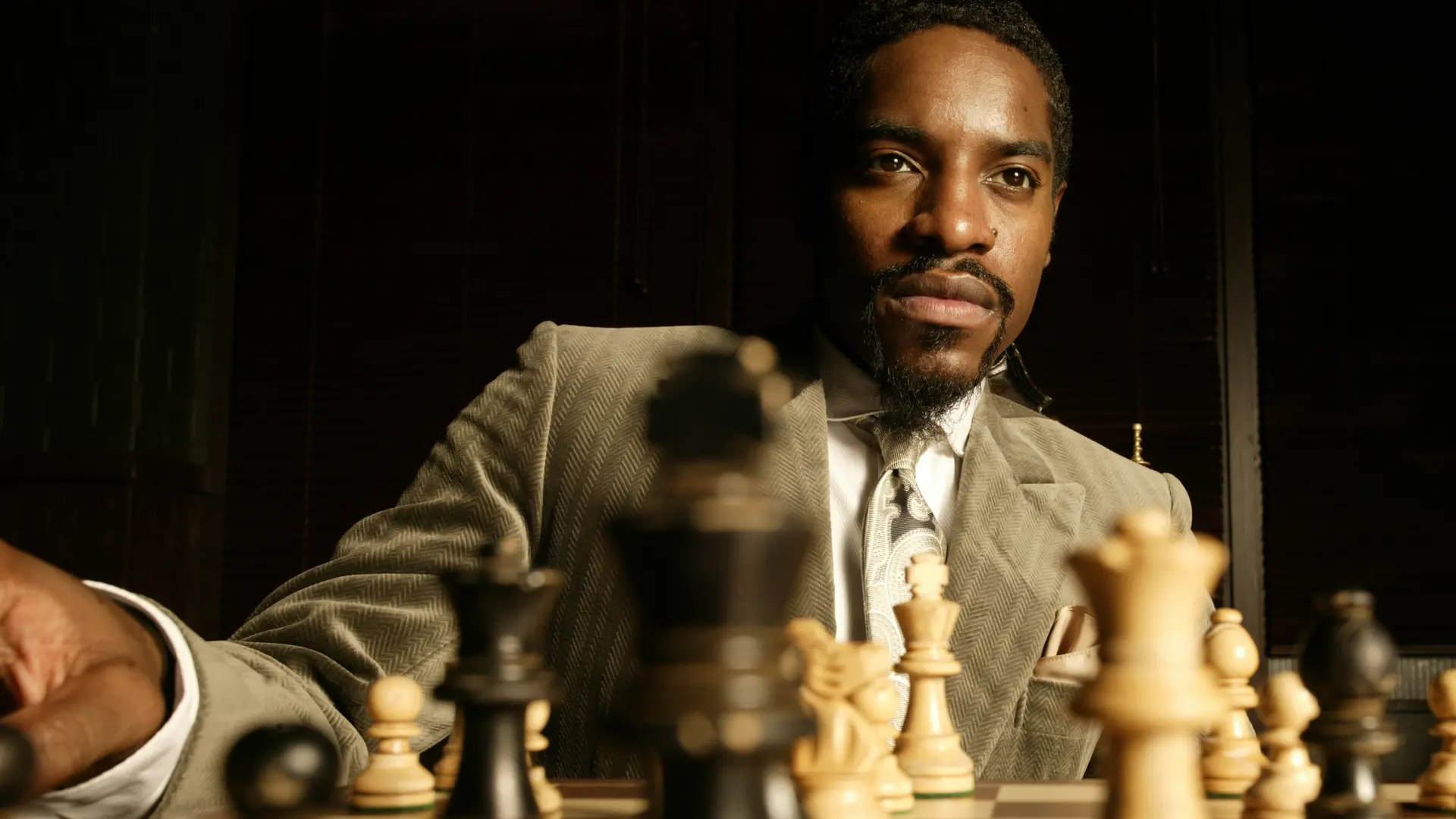 A Still from Revolver (2005).
