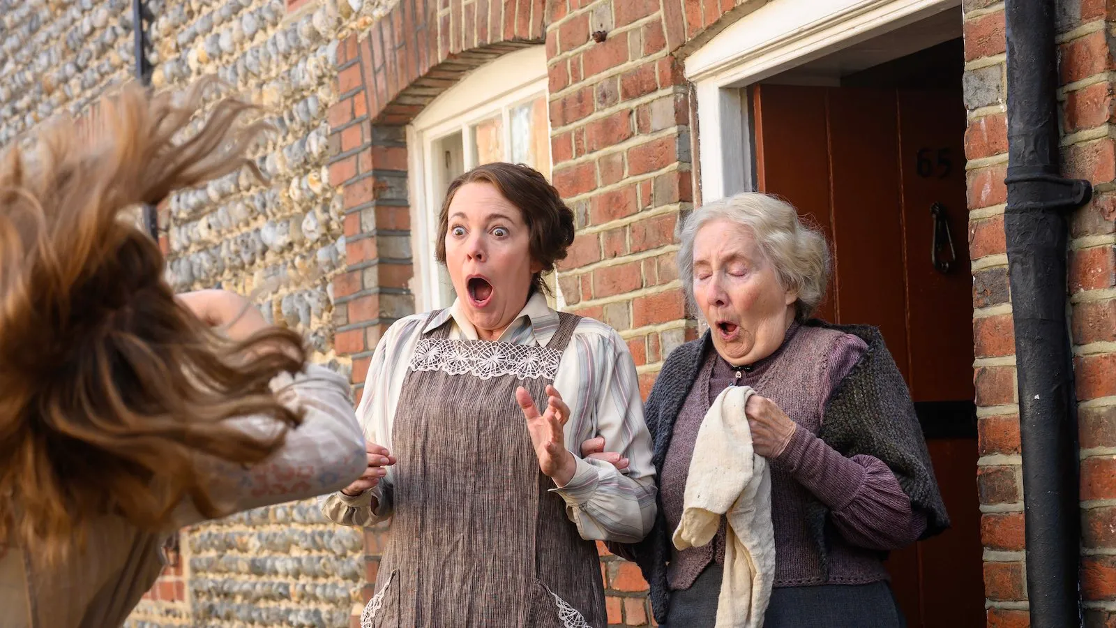 A still from Wicked Little Letters (2024). 