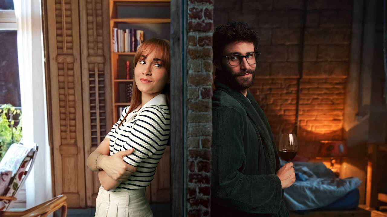 Aitana as Valentina and Fernando Guallar as David in Love, Divided (2024). 