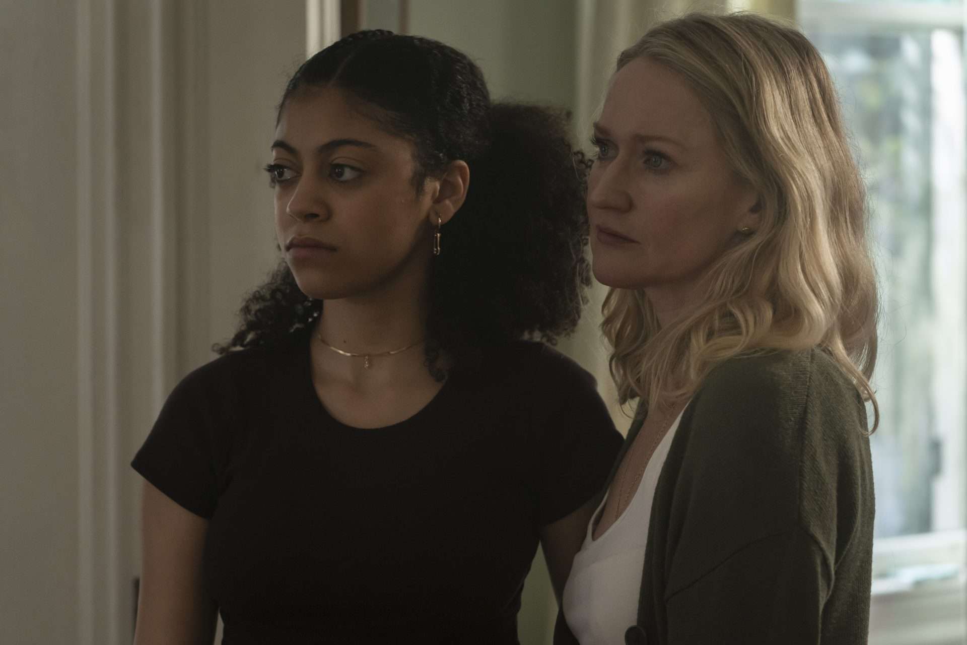Paula Malcolmson as Rose Bourgeois and Arica Himmel as Makayla Bourgeois - Parish _ Season 1, Episode 4 - Photo Credit: Alyssa Moran/AMC