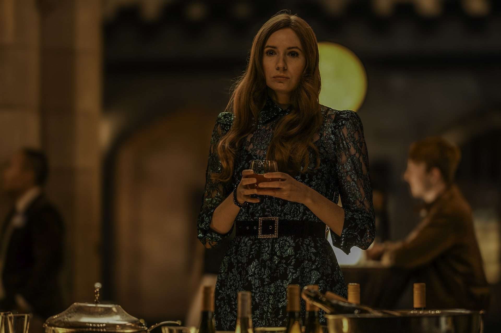 Karen Gillan as Laura Baines in Sleeping Dogs (2024). 