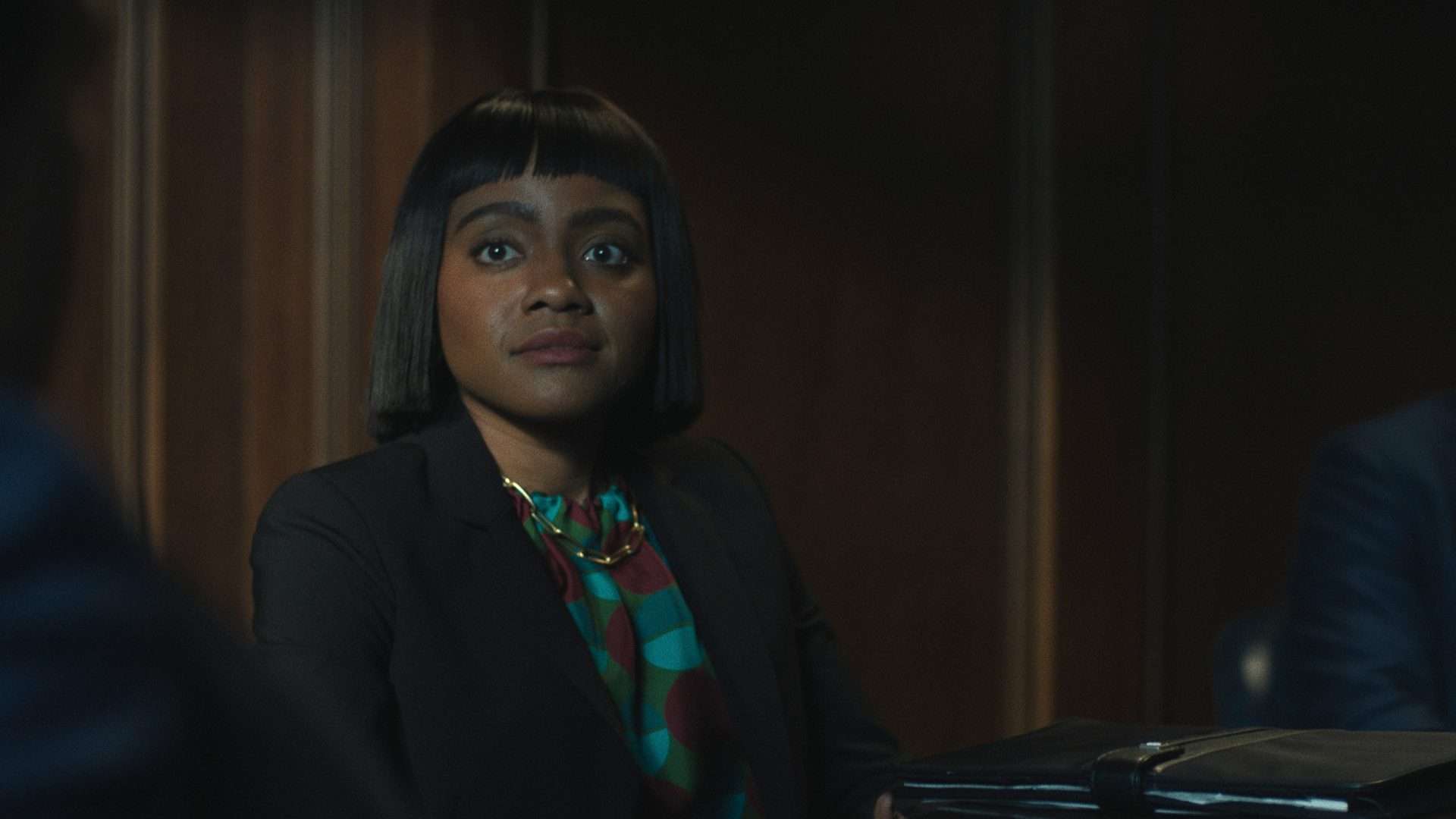 Gabby Beans in "Presumed Innocent, Episode 7" now streaming on Apple TV+.