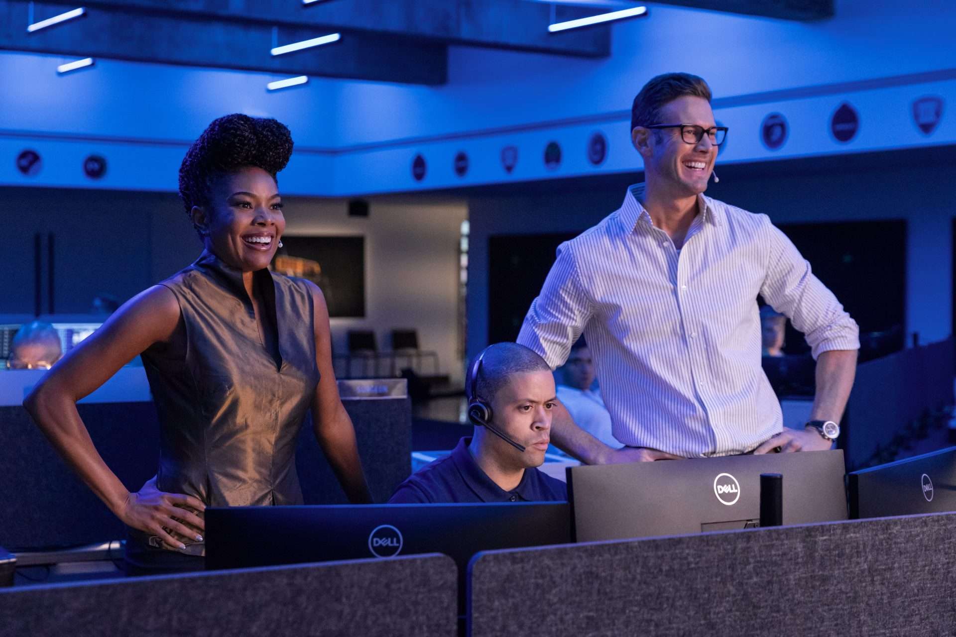 Pam Proctor (Gabrielle Union) and Logan (Tom Hopper) in SPACE CADET (2024) Photo Credit: Eric Liebowitz//Prime Video