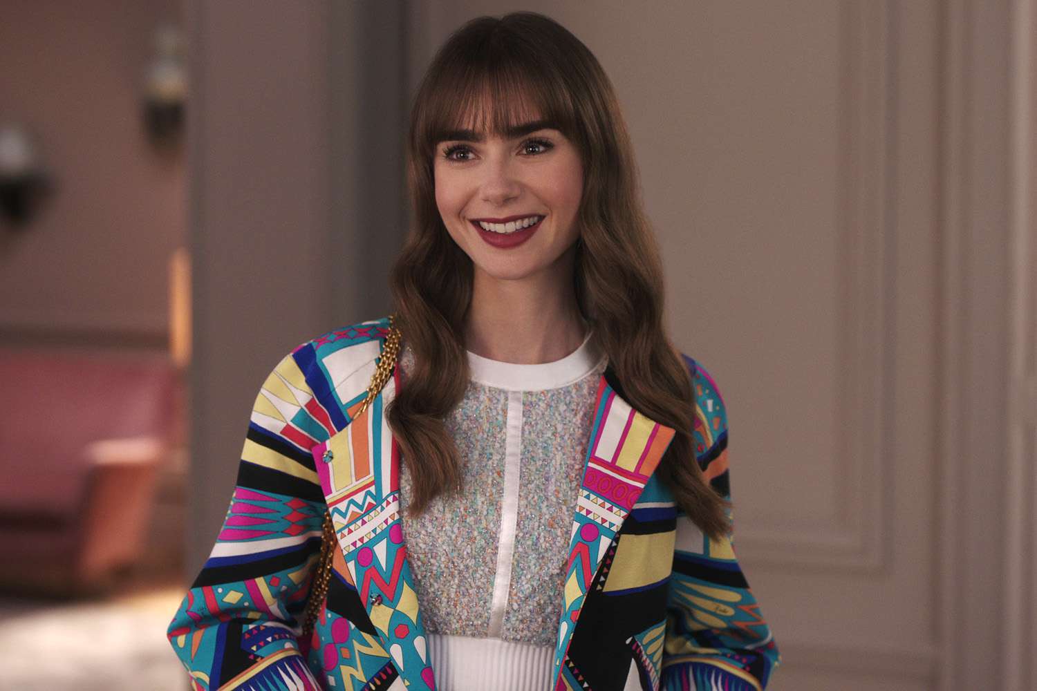 Lily Collins as Emily Cooper in Emily in Paris