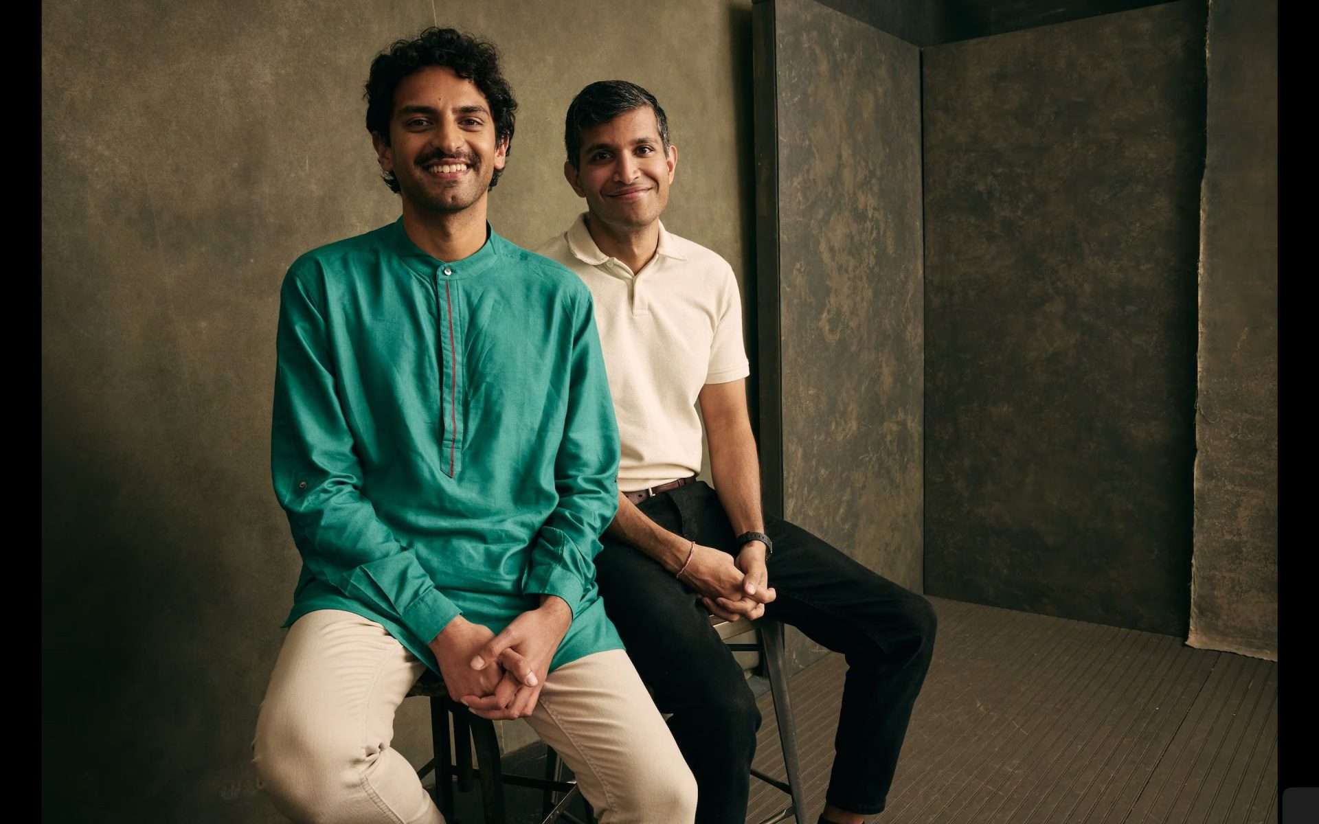 Karan Soni and Roshan Sethi during an interview for A Nice Indian Boy