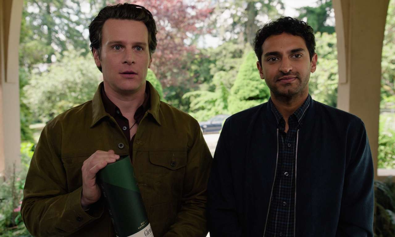 Jonathan Groff and Karan Soni in A Nice Indian Boy