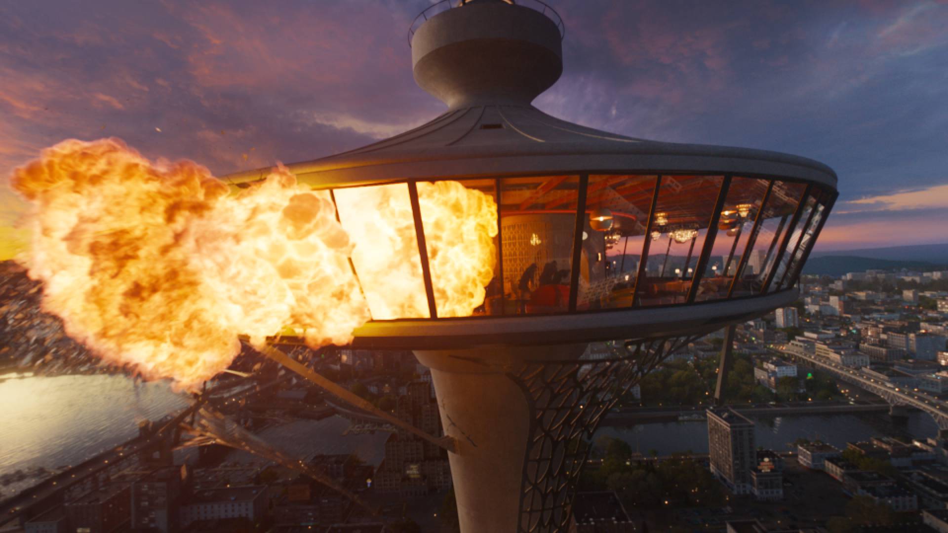 Set me on fire in the Falling Tower - Final Destination 6