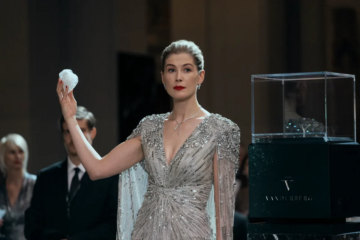 Rosamund Pike as Veronika in Now You See Me- Now You Don’t.