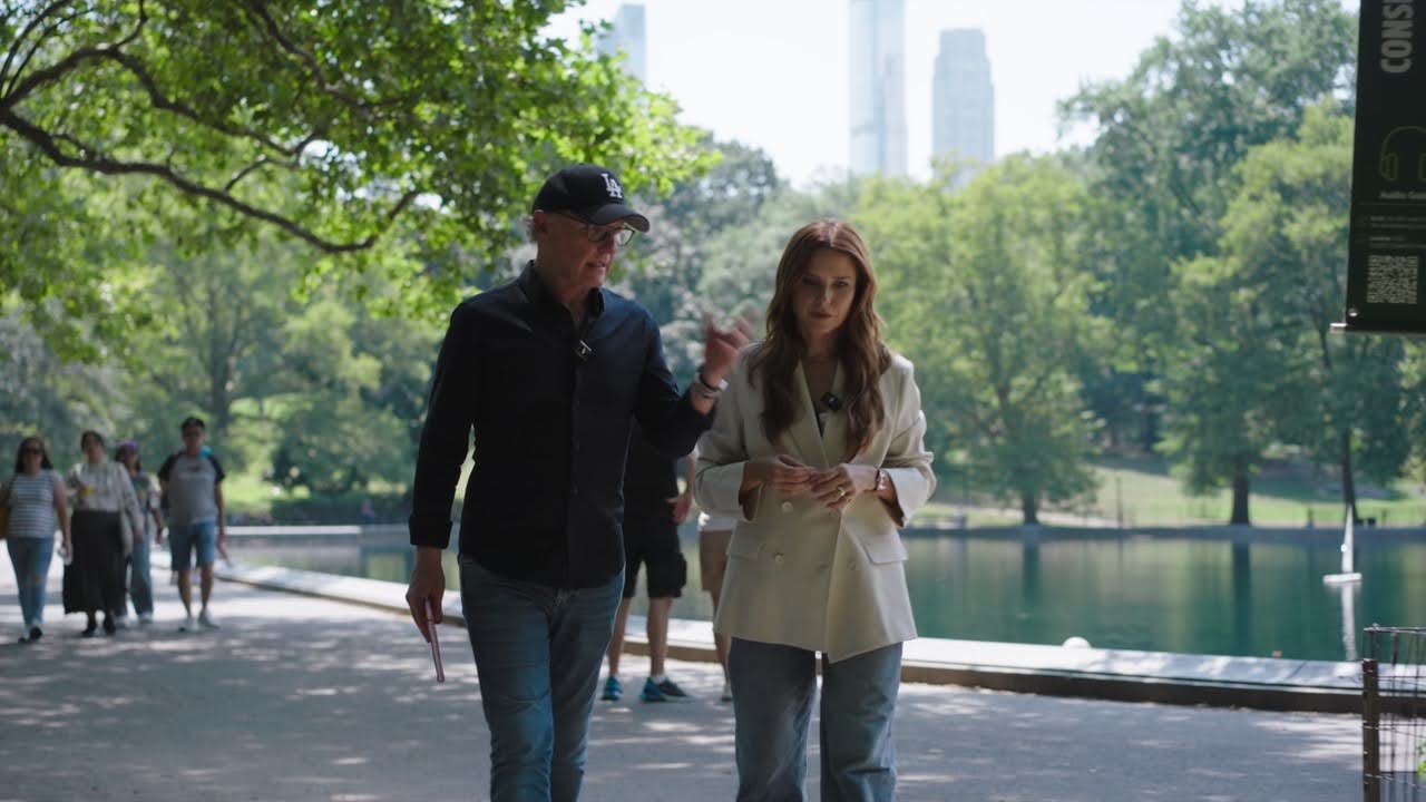 David McCourt and Sophia Bush on location of "Amerigo" Credit: Adam Mason / McCourt Entertainment 