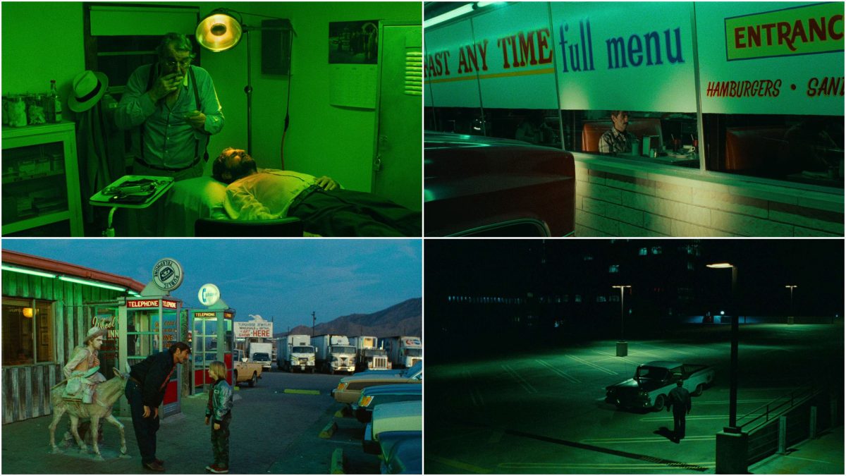 A collage of four shots from Paris Texas